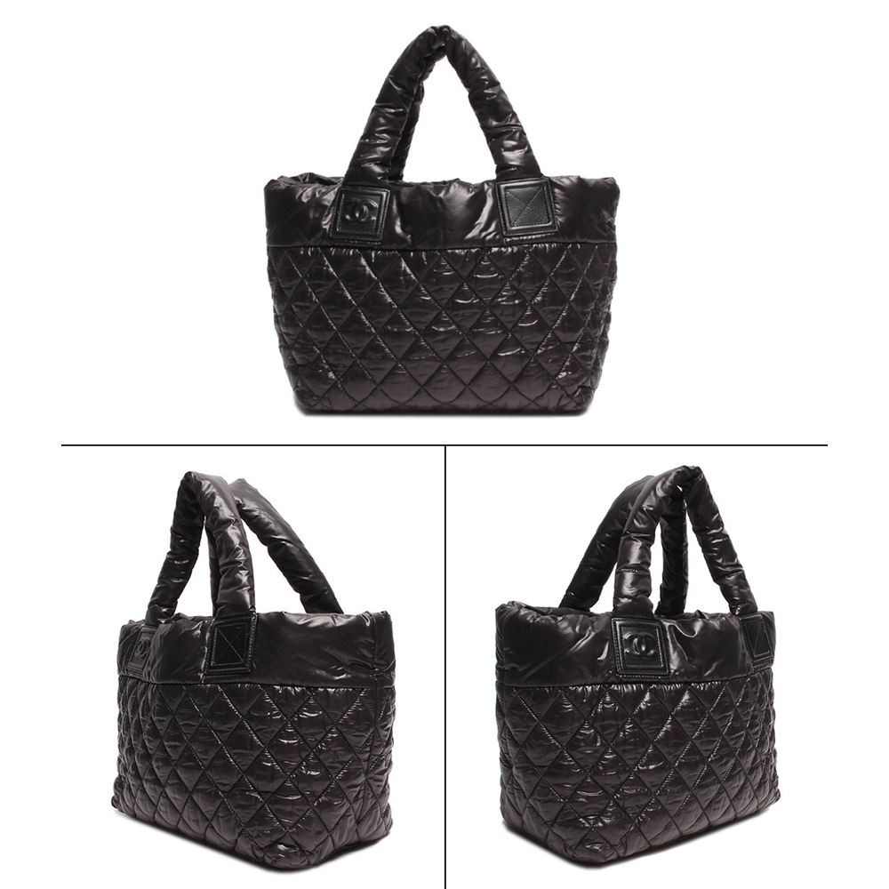 Chanel Handbag Small PM Black Tote Quilted